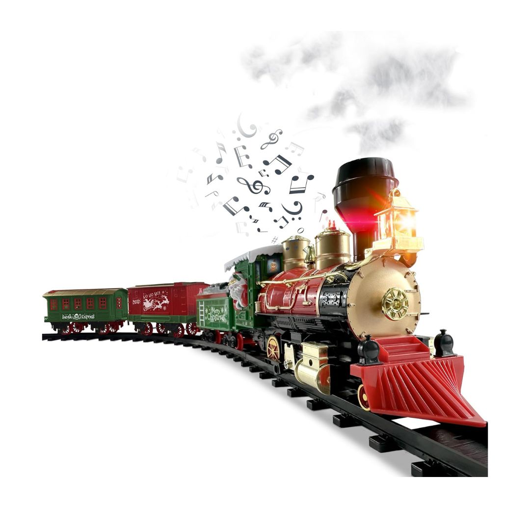 Electric Light Music Smoke Christmas Rail Train