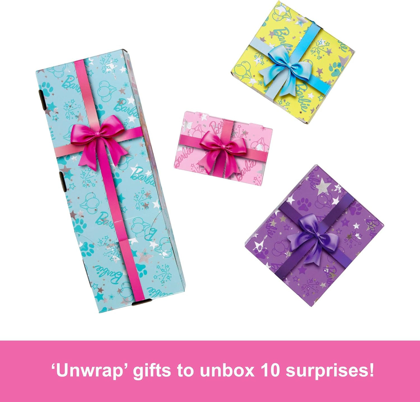 Barbie Party Unboxed Pet Birthday Bows Set