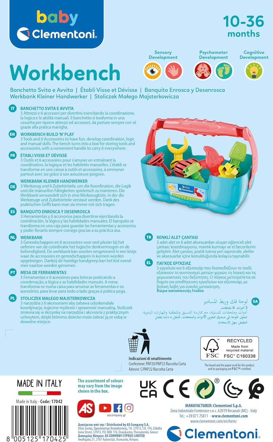 Clementoni Learning and Activity Toys Baby Work Bench