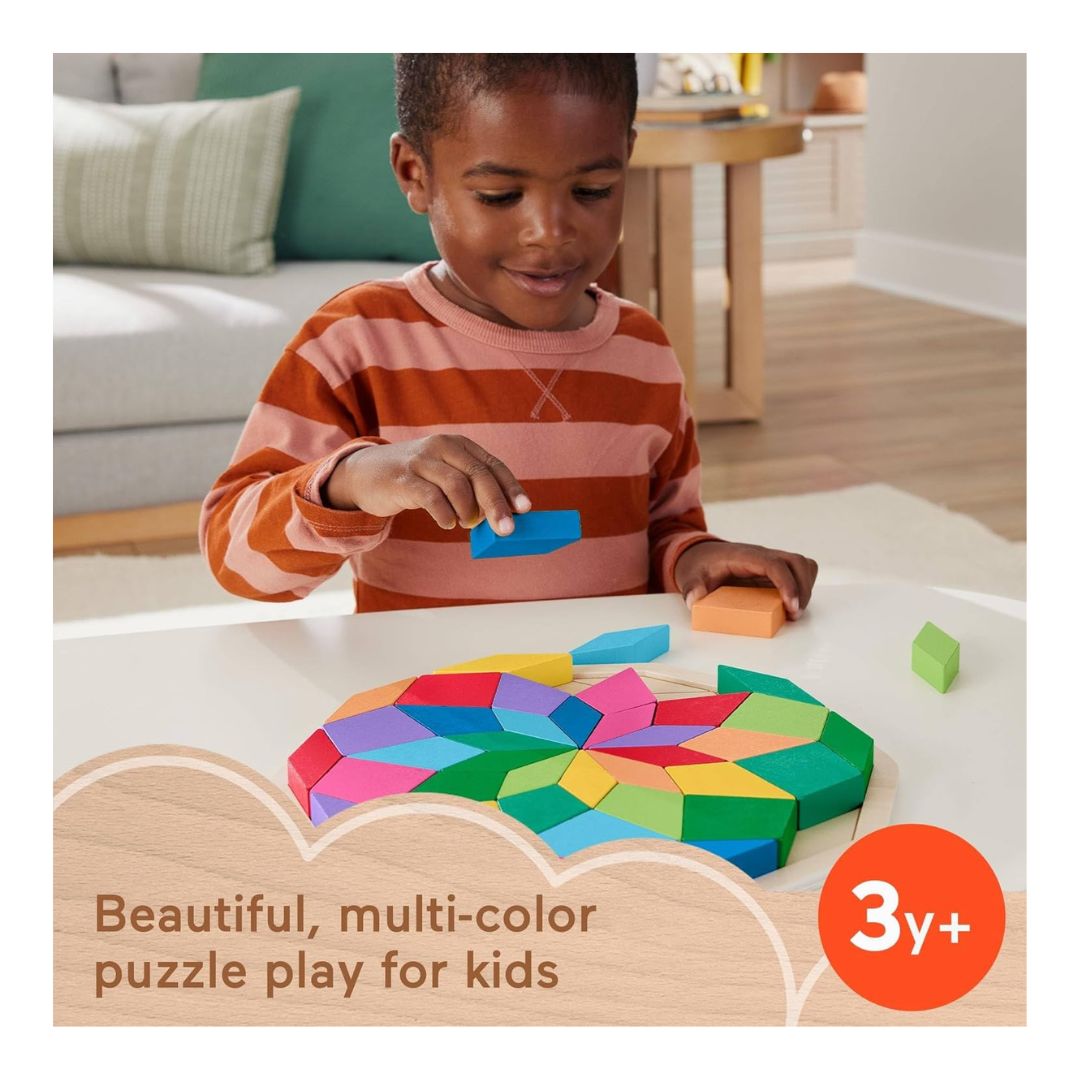 Puzzle with Mandala Geometric Design