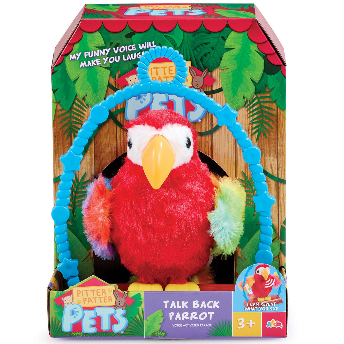 Pitter Patter Pets Talk Back Parrot Electronic Pet