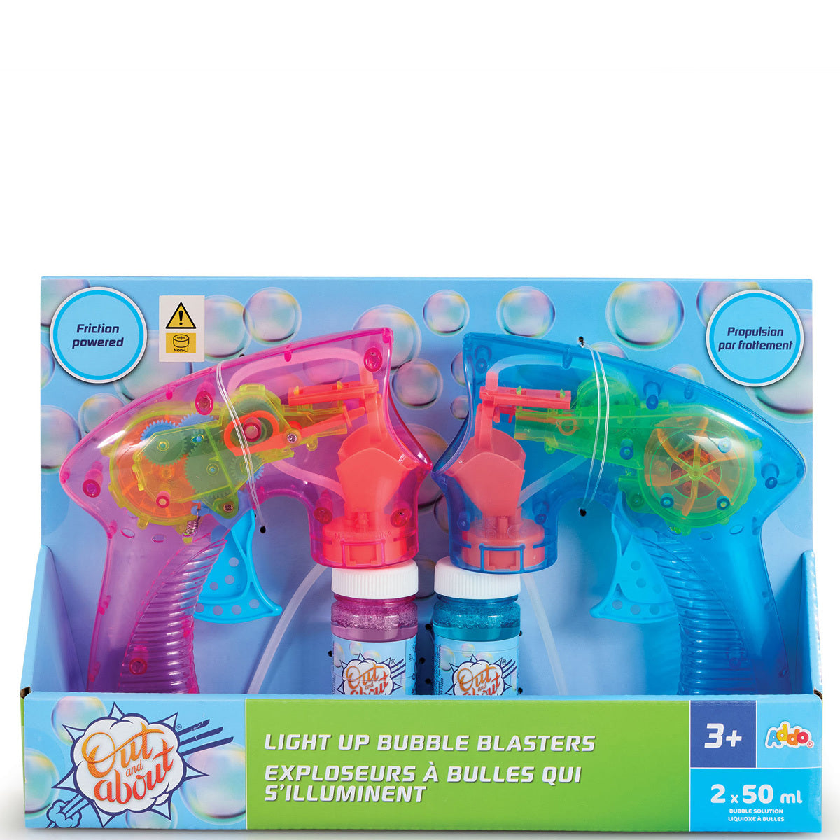 Out and About Light Up Bubble Blasters 2 Pack Assorted
