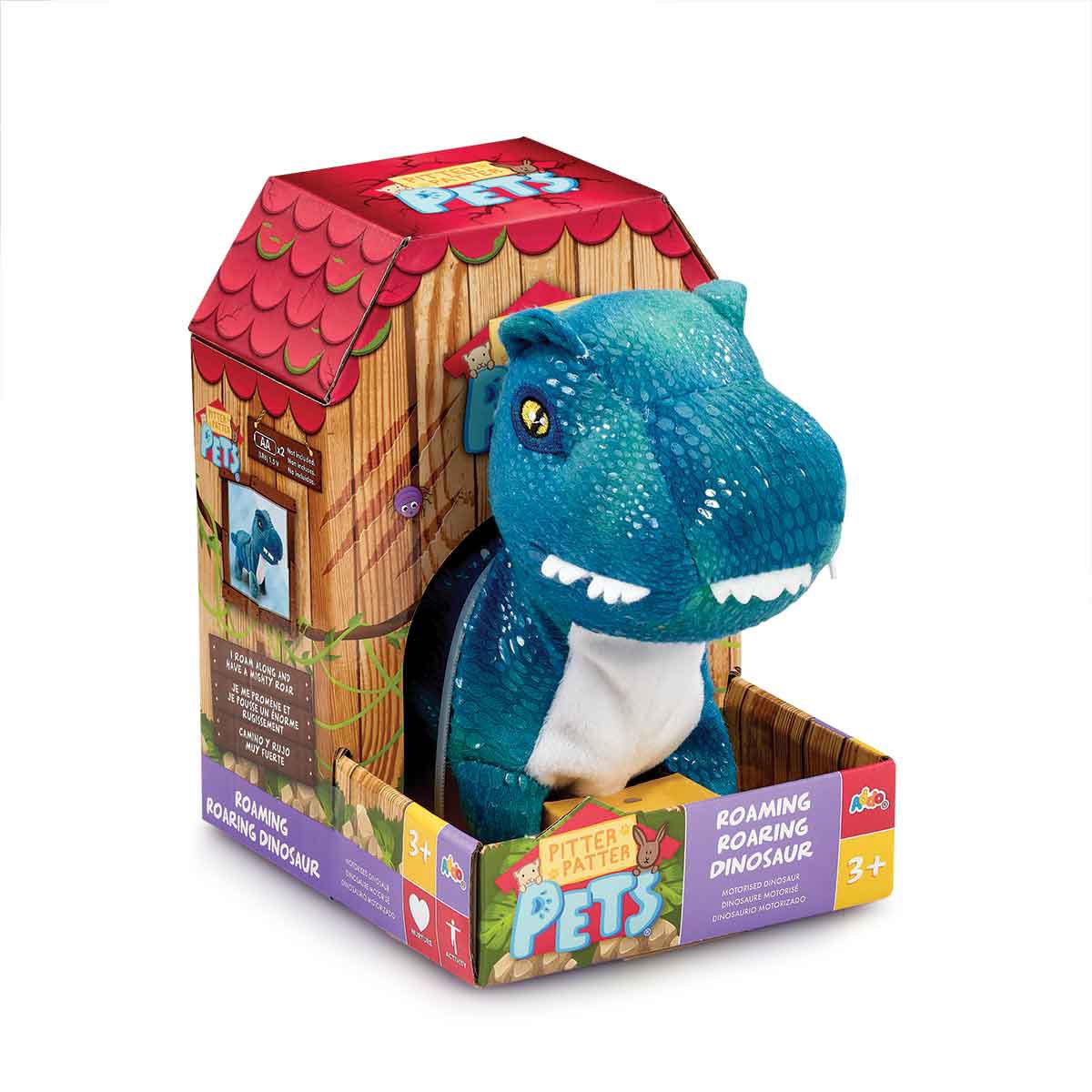 Pitter Patter Pets Roaming Roaring Dinosaur - Blue Raptor Electronic Pet