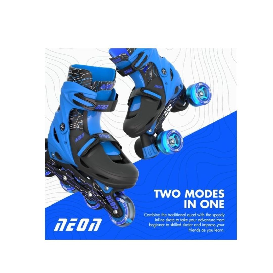 Neon Blue Combo Skates