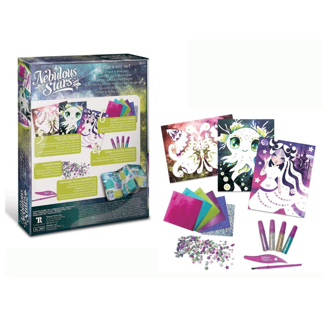 Nebulous Stars Glitter adn Foil Art