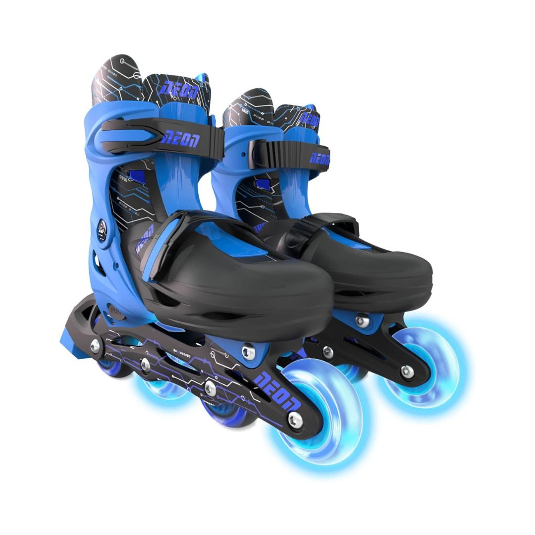Neon Blue Combo Skates