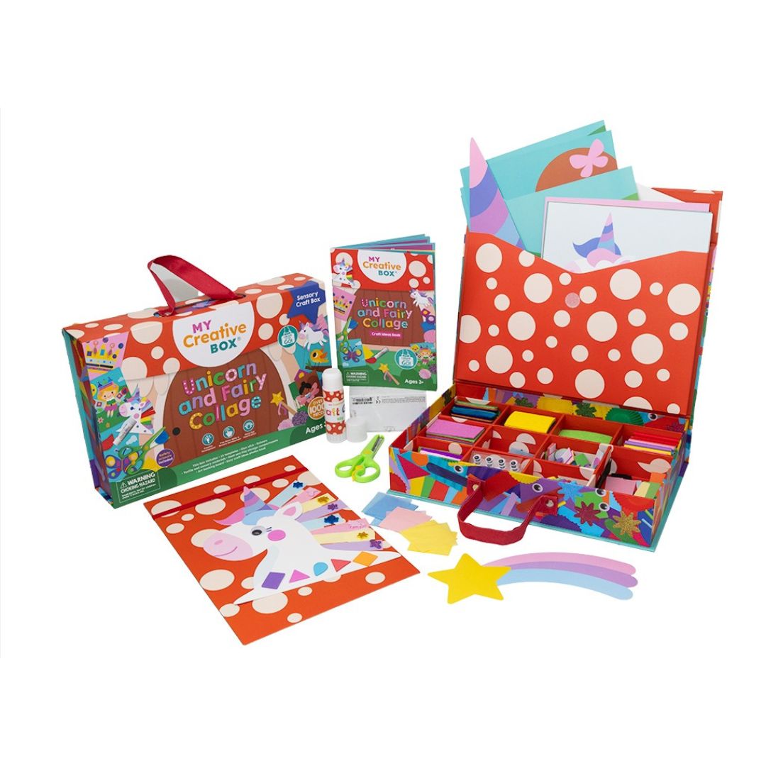 Unicorn and Fairy Collage Sensory Craft Box