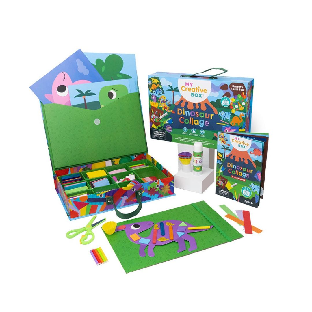 Dinosaur Collage Sensory Craft Box