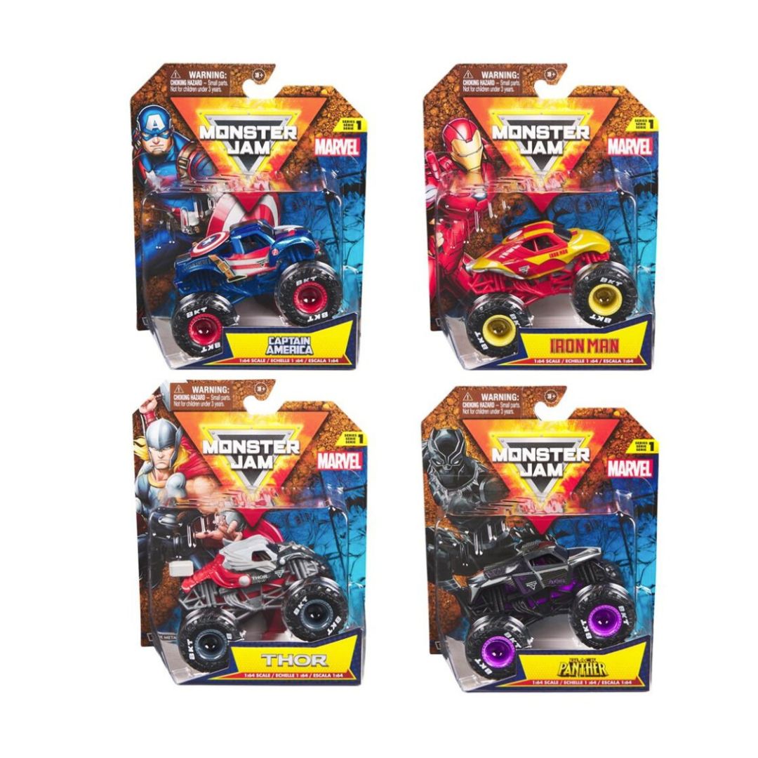 Monster Jam Marvel Superhero Monster Trucks Assorted