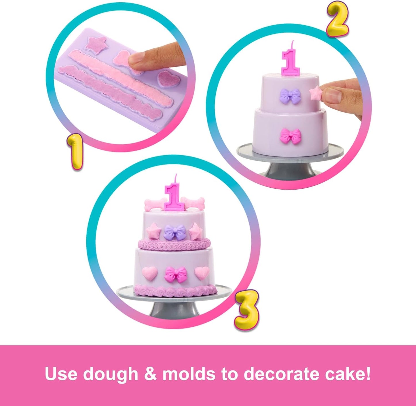 Barbie Party Unboxed Pet Birthday Bows Set