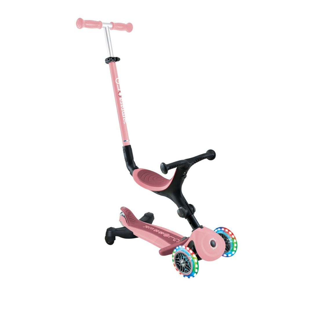 Globber Go Up Active Lights 360 Pastel Deep Pink