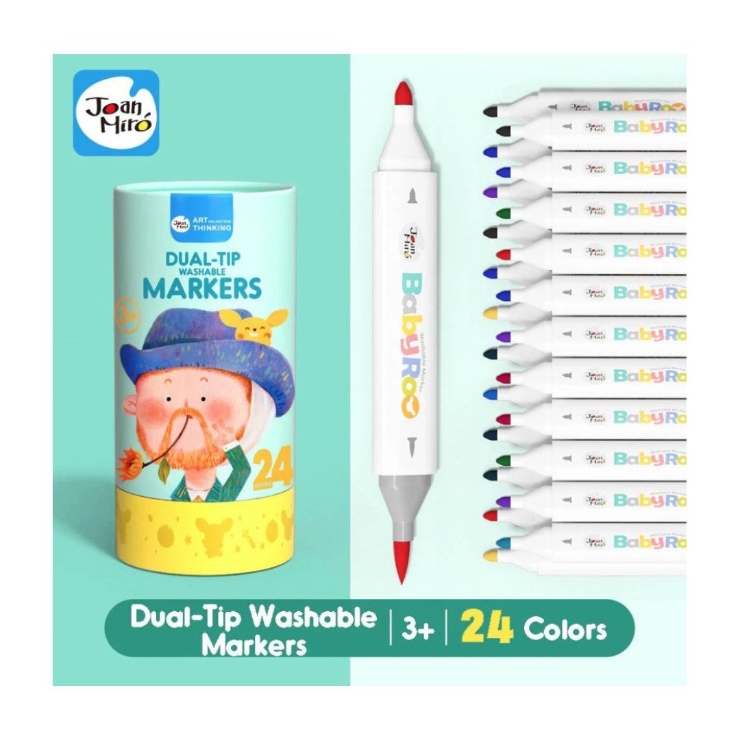 Dual Tip Washable Markers 24 Colours