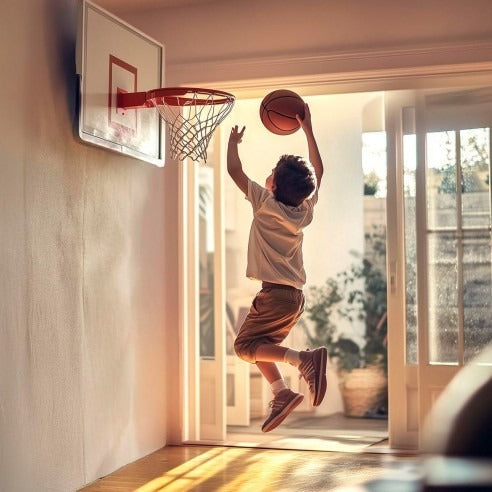 Electronic basketball hoop
