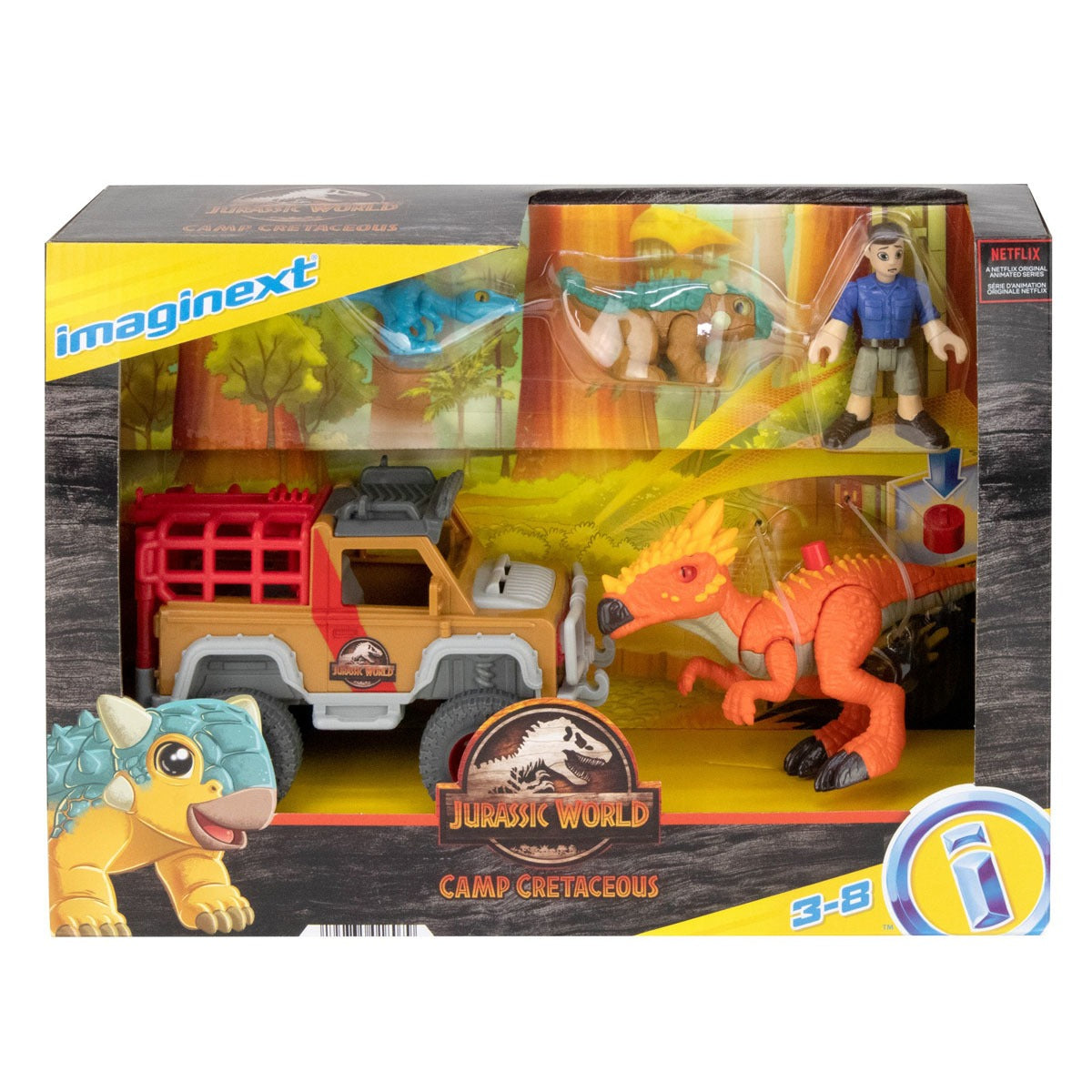 Imaginext Jurassic World - Camp Cretaceous Vehicle, Figure and Dinos Pack