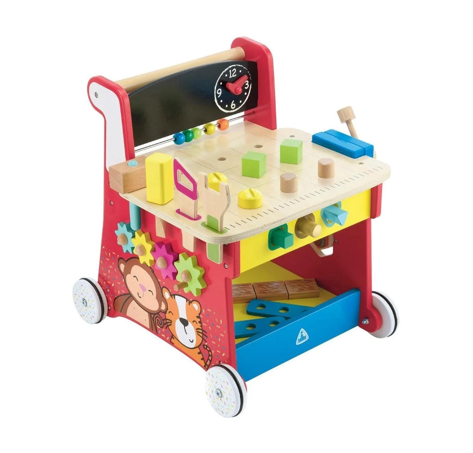Educational Toys Elc Wooden Shopping Trolley Baby Walker Elc