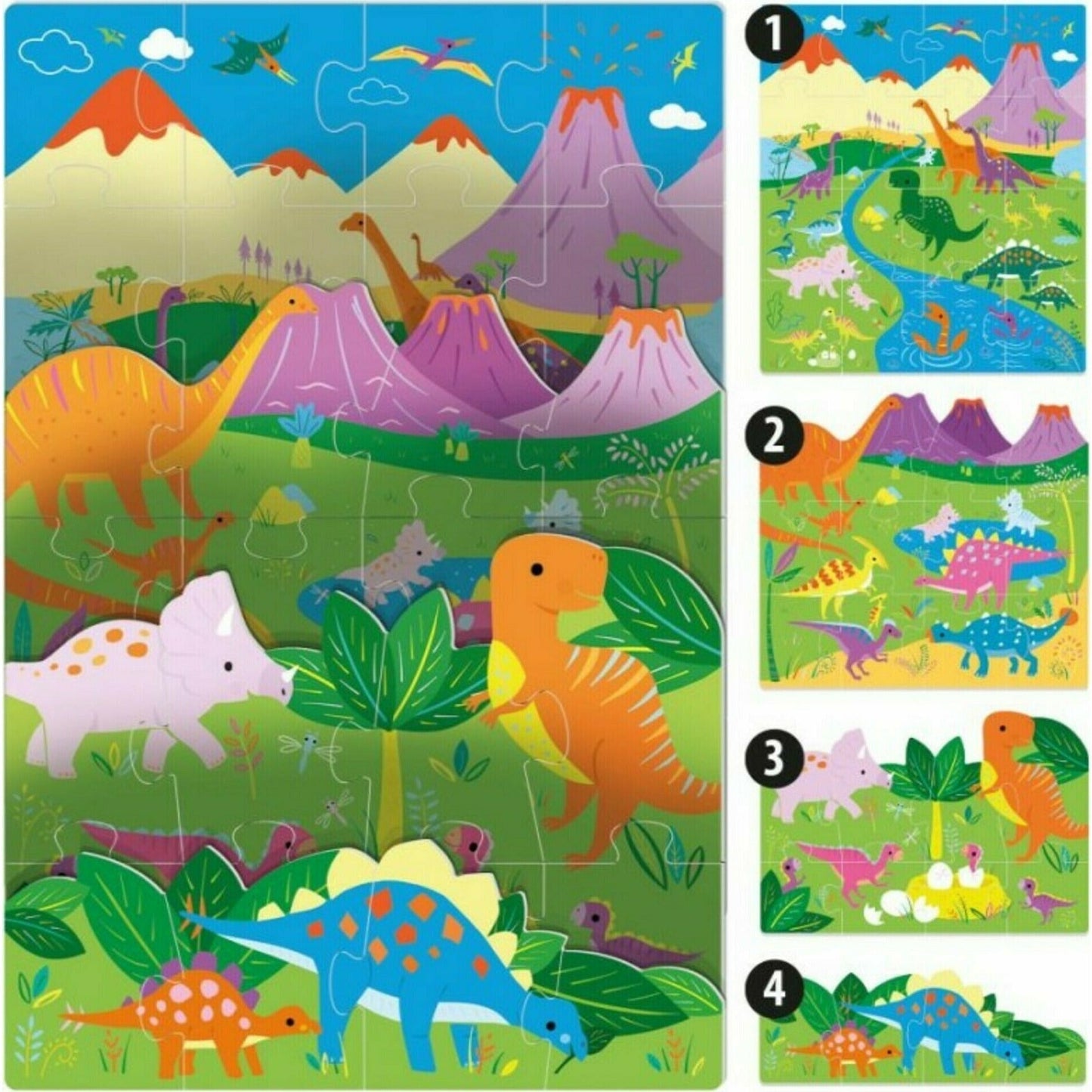 HEADU Puzzle Playrama Dinosaurs