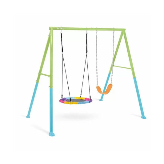 Intex 2-Piece Colorful Swing Set (Bird’s Nest & Classic Swing)