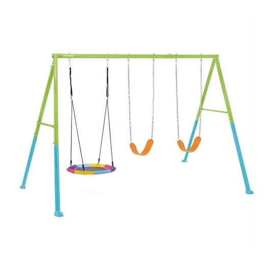 Intex 3-Piece Colorful Swing Set (Bird’s Nest & 2 Swings)