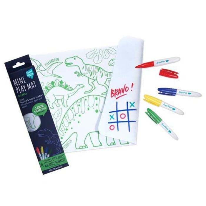 Coloring Mat (5 Erasable Markers - Dinosaurs)