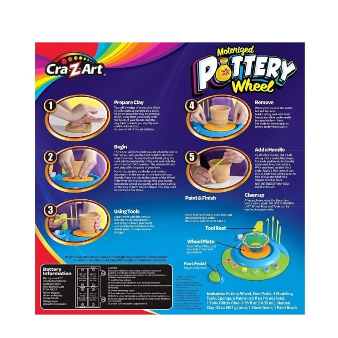 Motorized Pottery Wheel Activity Set
