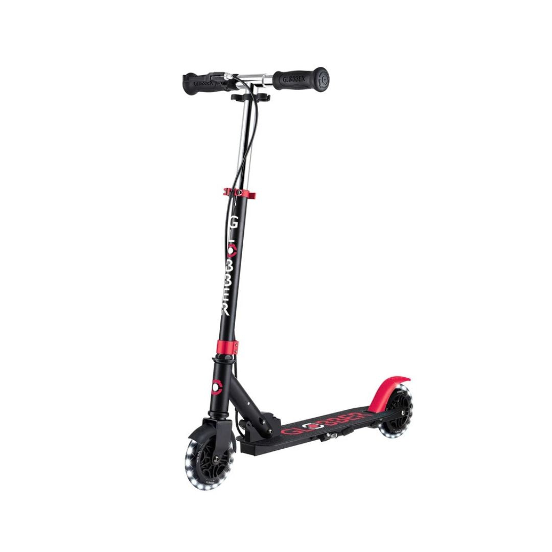 Globber Flow Element Junior Lights Scooter Black / Red