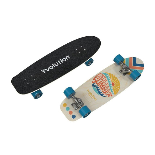 Yvolution Cruiser 30" LED Skateboard – White
