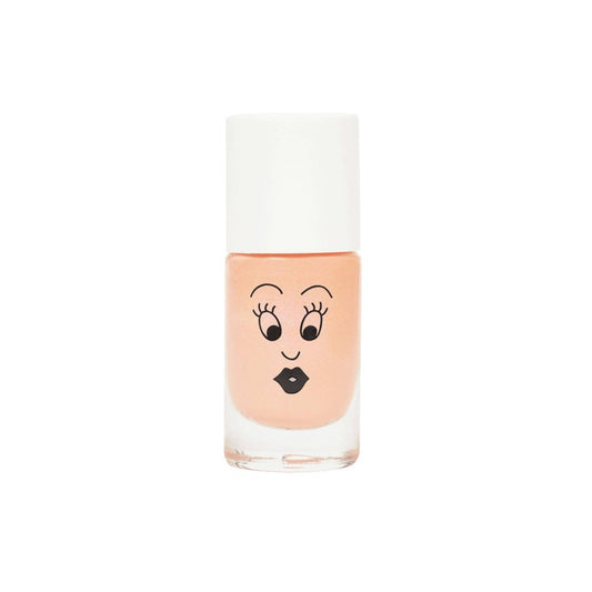 Pearly Neon Coral Flamingo Water Based Nail Polish