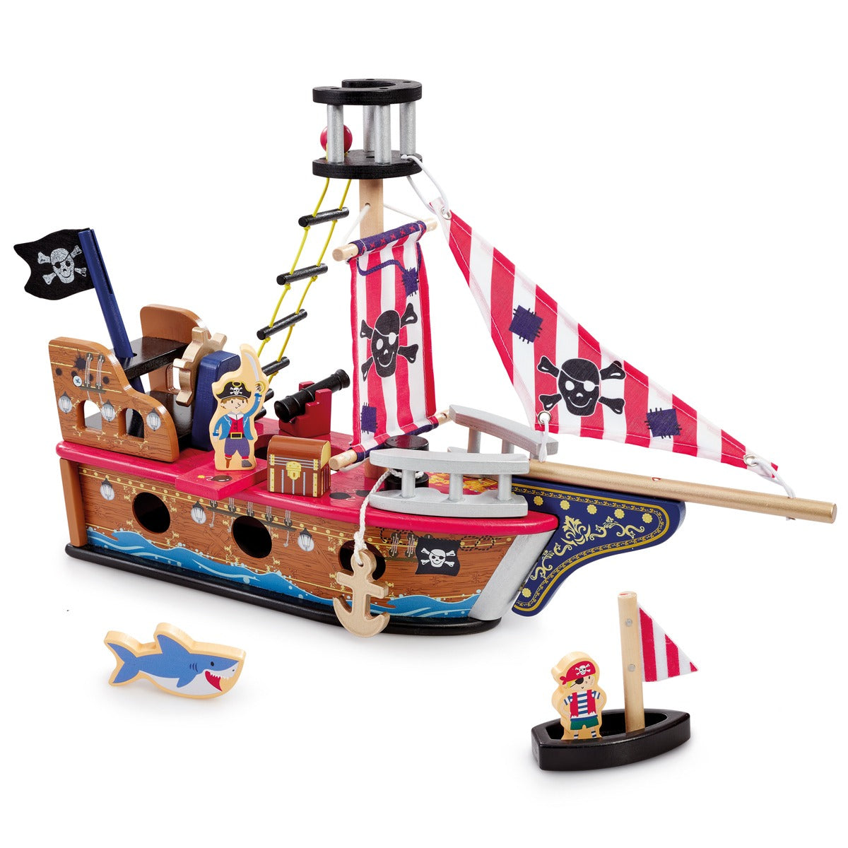 Elc Wooden Pirate Ship Playset