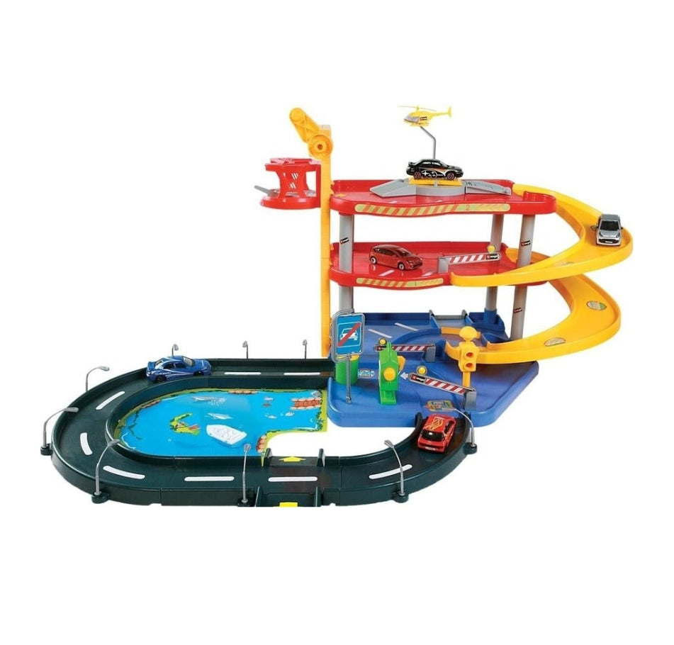 Burago Street Fire Parking Playset