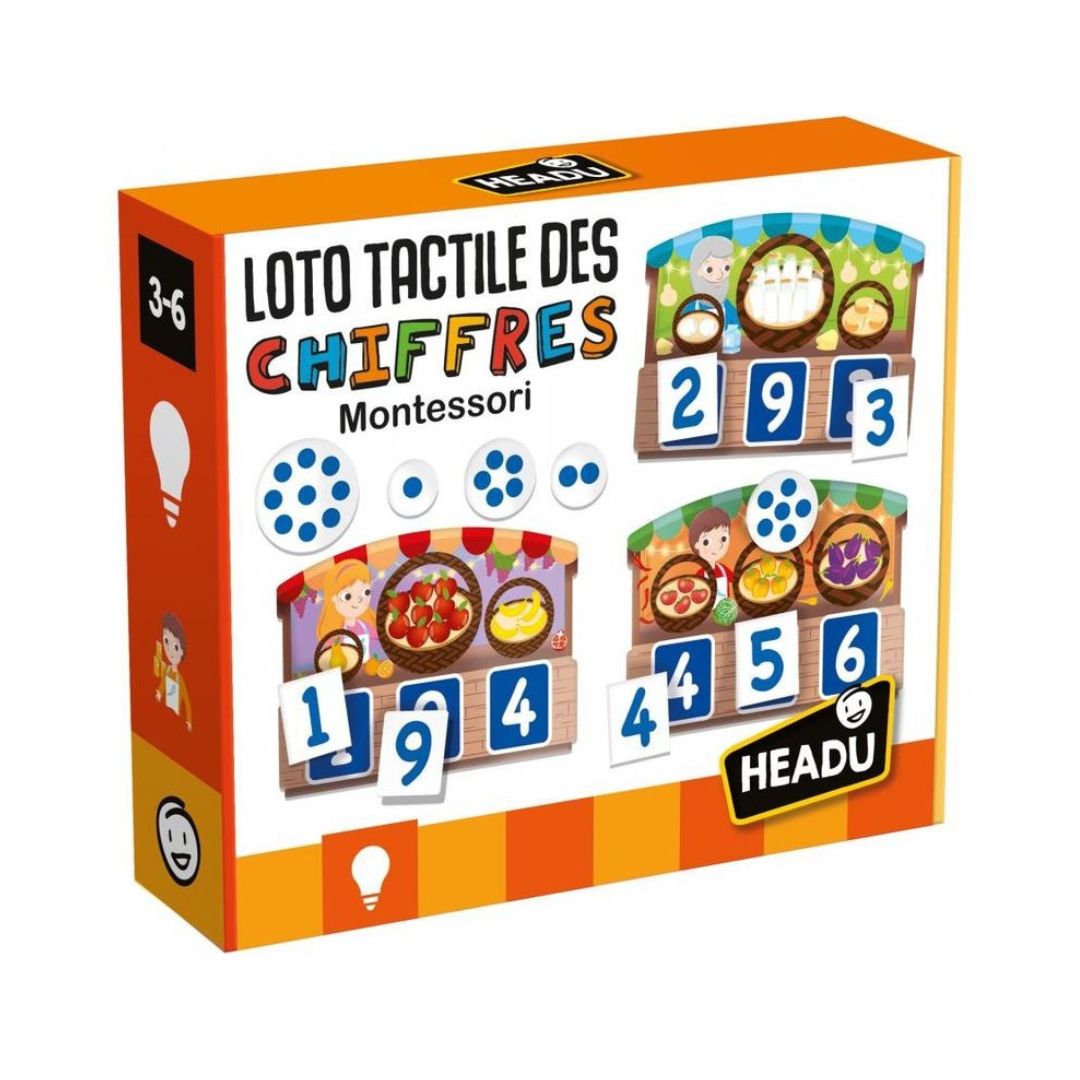 HEADU Montessori Loto Tactile 123 - French