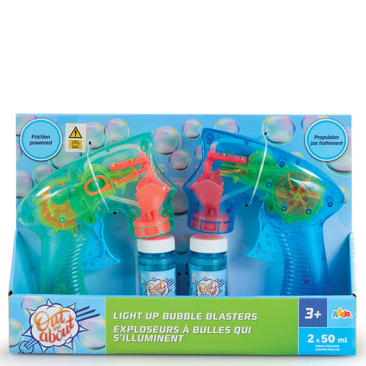 Out and About Light Up Bubble Blasters 2 Pack Assorted