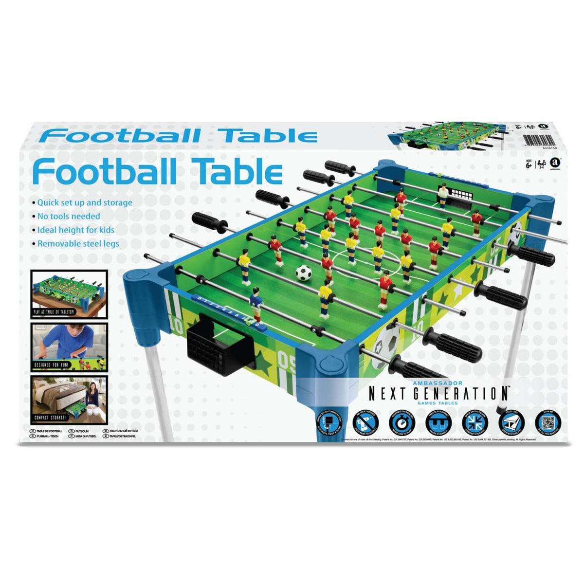 2-in-1 Table and Tabletop Football 82cm