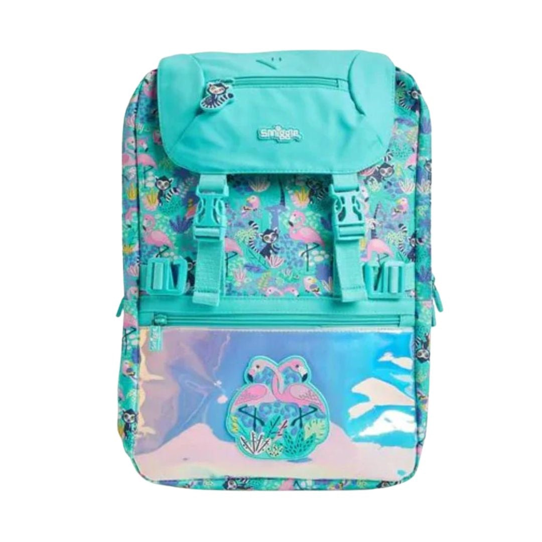 Smiggle Foldover Flamingo Backpack