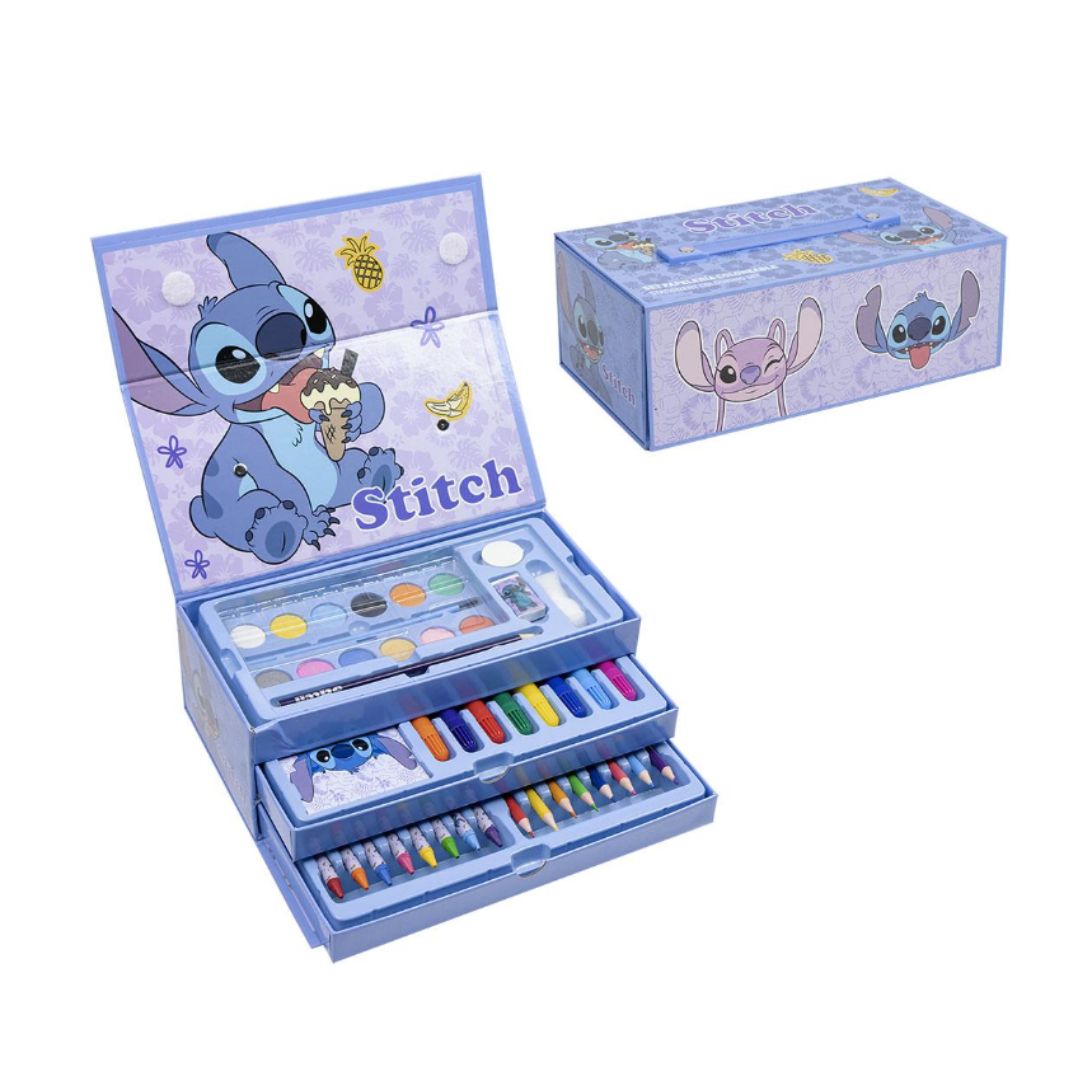 Stitch Coloring Stationery Set in a Briefcase