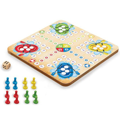 Addo Games Wooden Snakes 'n' Ladders and Ludo