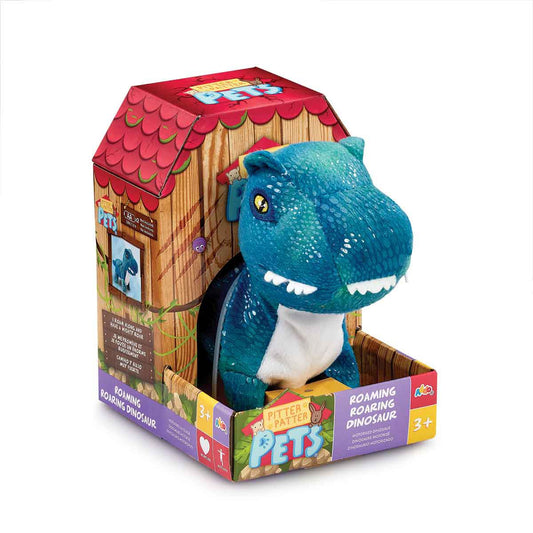 Pitter Patter Pets Roaming Roaring Dinosaur - Blue Raptor Electronic Pet
