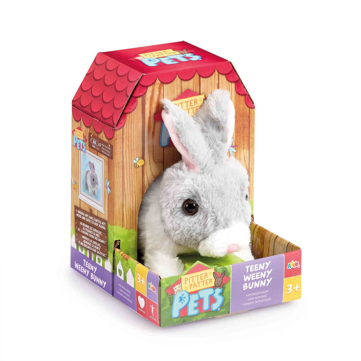 Pitter Patter Pets Teeny Weeny Bunny - Grey Electronic Pet