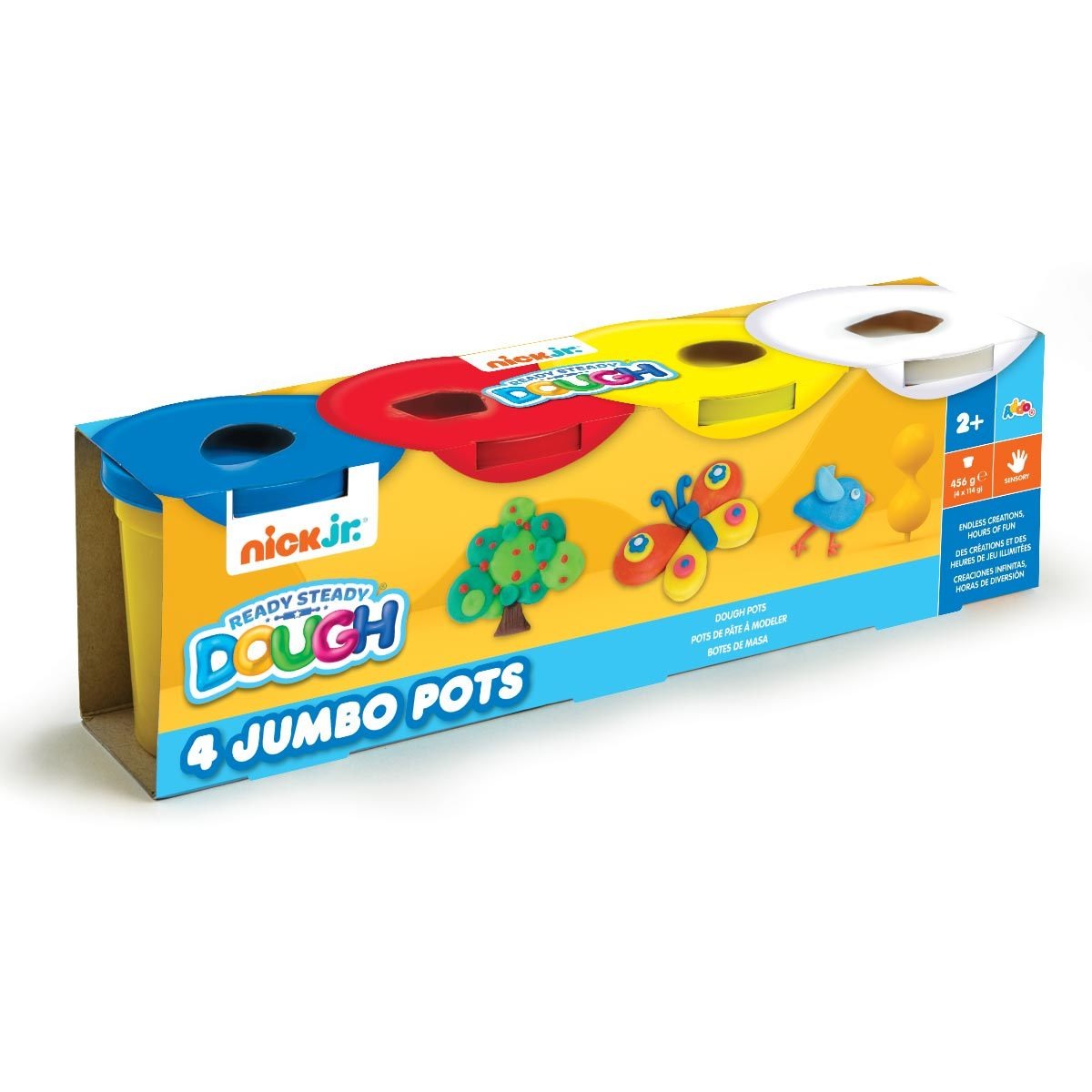 Nickelodeon Jr. Ready Steady Dough 4 Jumbo Pots (Assorted)