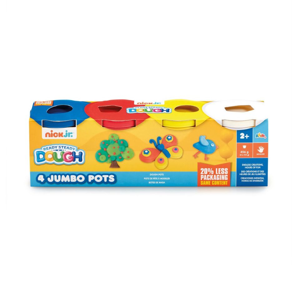 Nickelodeon Junior Ready Steady Dough 4 Jumbo Pots