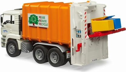 Bruder Garbage Truck With 2 Trash Cans