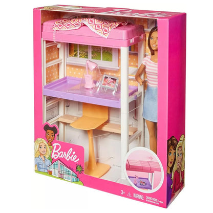 Barbie Matching Dolls and Furniture Set Assorted