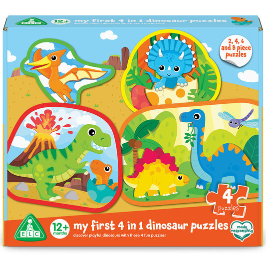 My First 4 in 1 Dinosaur Puzzles