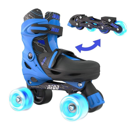 Neon Blue Combo Skates