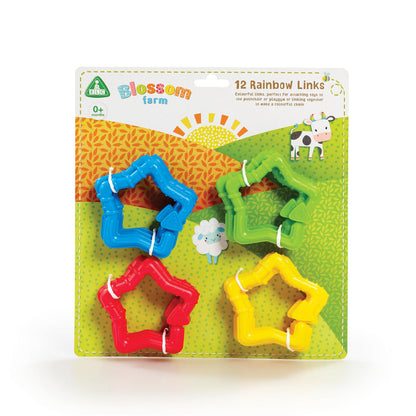 Blossom Farm 12 Rainbow Links Baby Toy