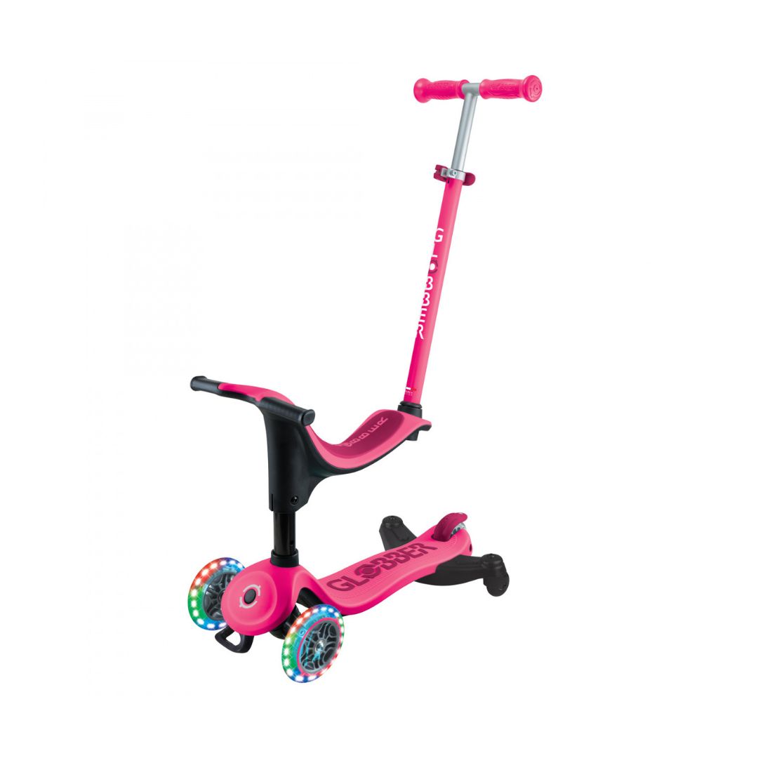 Globber GO UP SPORTY LIGHTS 360° Scooter Fuchsia