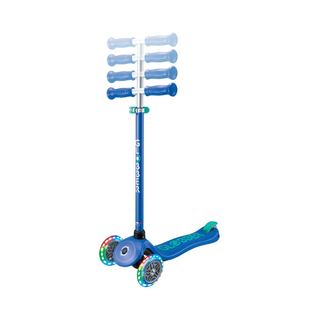 Globber Primo Lights 3 Wheel Light-Up Navy Blue Scooter