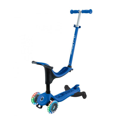 Globber Go Up Sporty Lights 360° Navy Blue Scooter