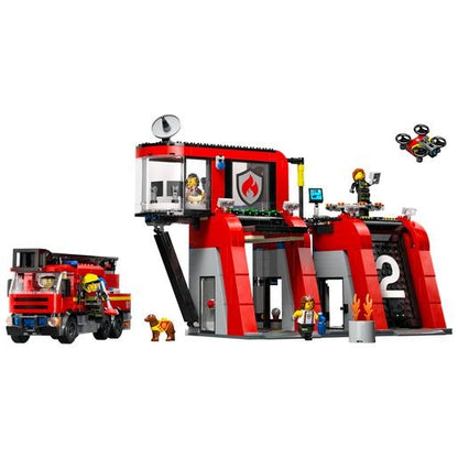 Lego City Fire Station with Fire Truck (843 Pieces)