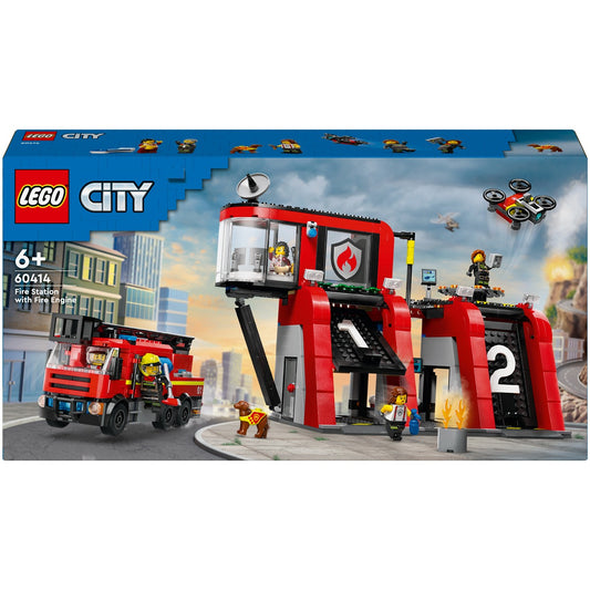 Lego City Fire Station with Fire Truck (843 Pieces)