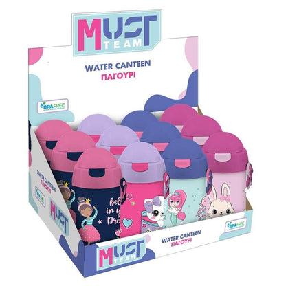 Water Bottle Plastic for Girls 500ml Assorted